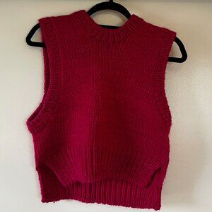Beautiful Pink Hand Knit Sweater Vest